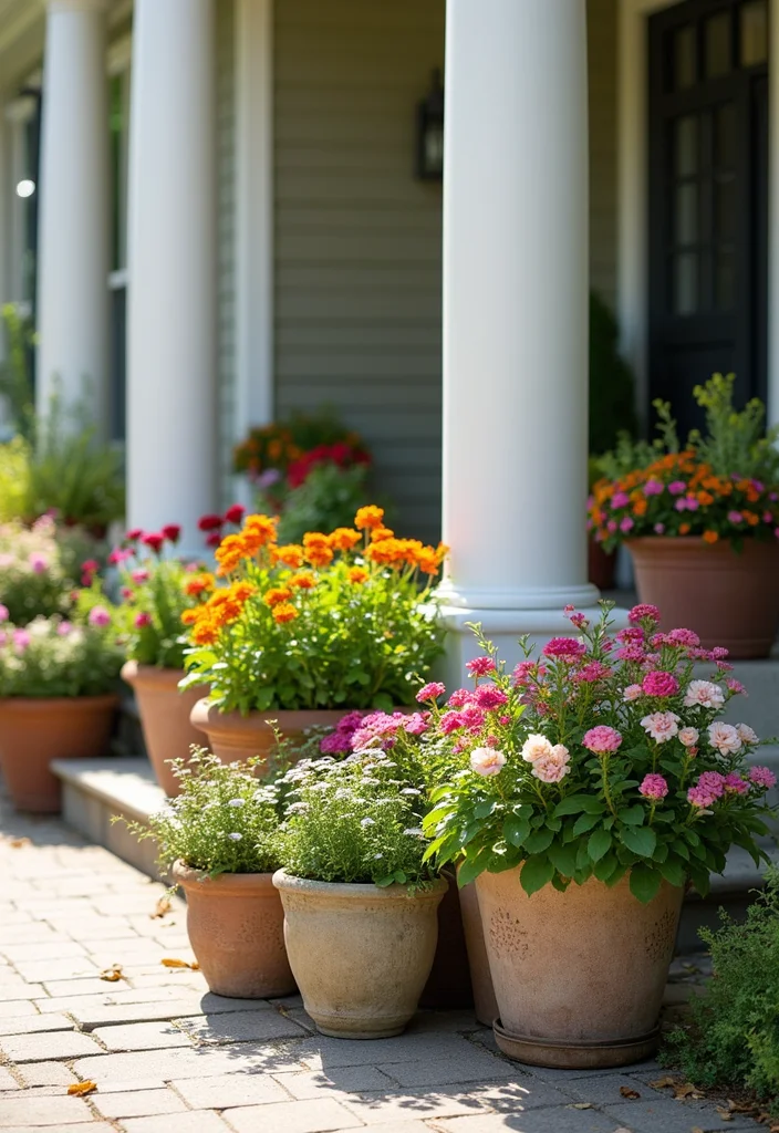 12 Front Porch Decorating Ideas for Inviting Style - 2. Seasonal Planters