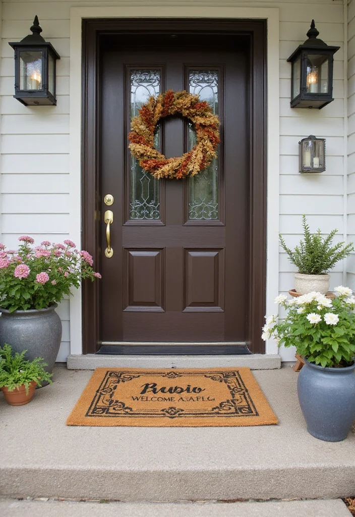 12 Front Porch Decorating Ideas for Inviting Style - 3. Welcoming Door Mat