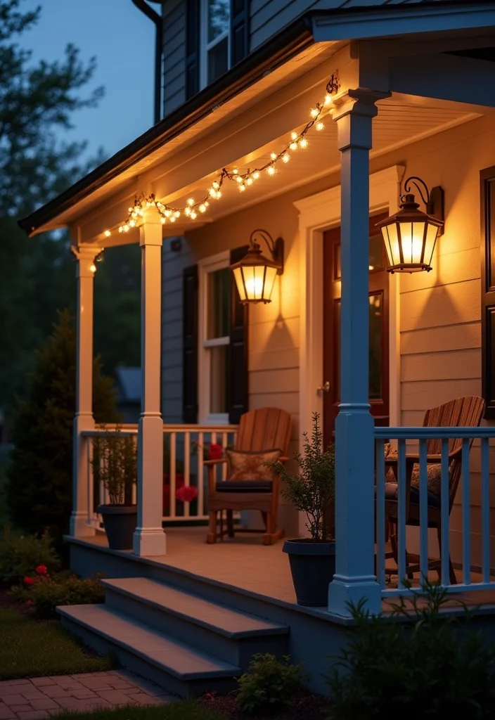 12 Front Porch Decorating Ideas for Inviting Style - 4. Charming Light Fixtures