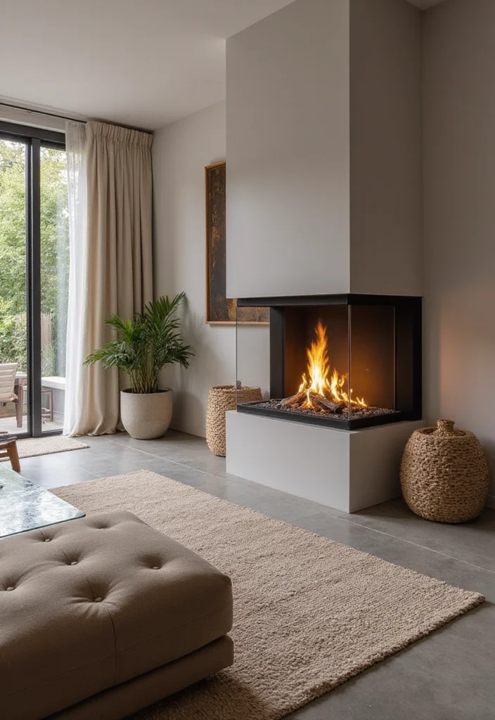 12 Gas Fireplace Ideas for Efficient Contemporary Comfort - 10. Multi-Sided Fireplaces