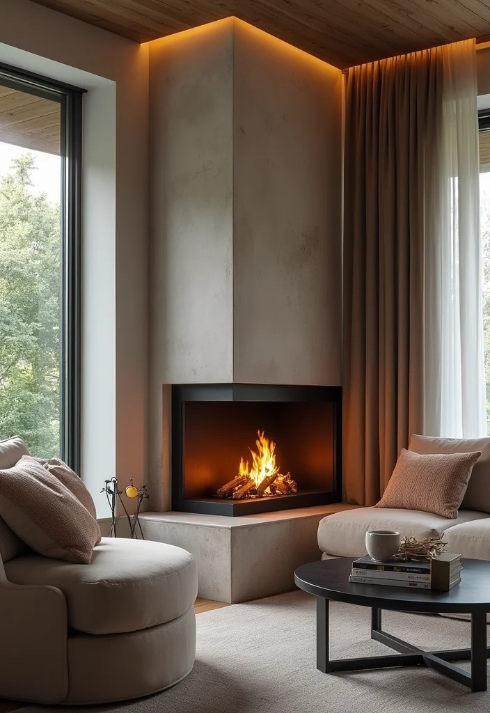 12 Gas Fireplace Ideas for Efficient Contemporary Comfort - 4. Corner Solutions