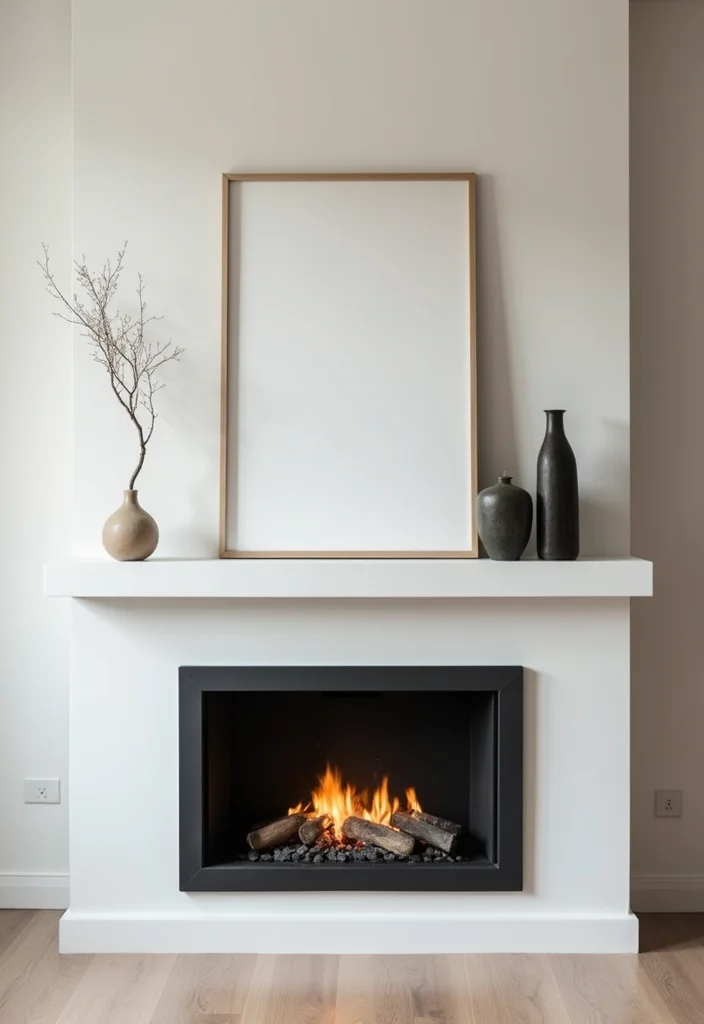 12 Gas Fireplace Ideas for Efficient Contemporary Comfort - 6. Minimalist Mantels