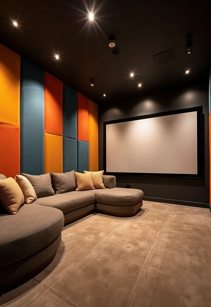 12 Home Theater Ideas Basement for Immersive Entertainment - 1. Soundproofing with Acoustic Panels