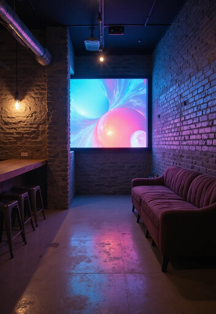 12 Home Theater Ideas Basement for Immersive Entertainment - 11. Interactive Projection Screens