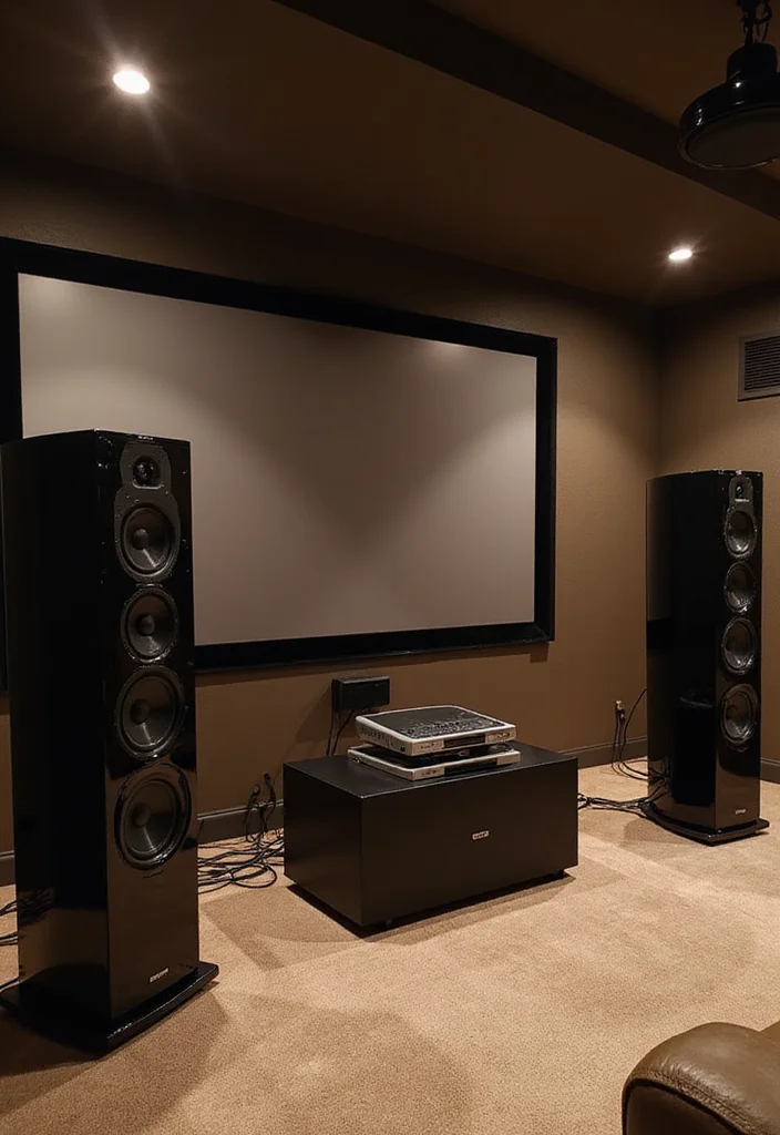 12 Home Theater Ideas Basement for Immersive Entertainment - 5. High-Quality Sound Systems