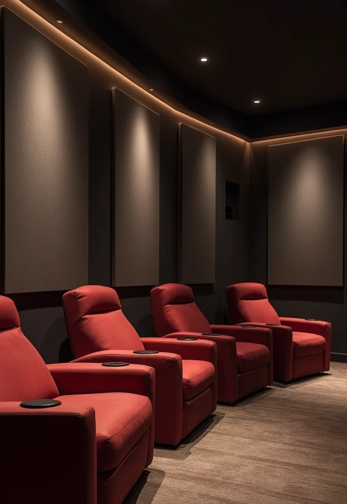 12 Home Theater Ideas Basement for Immersive Entertainment - 9. Wall Treatments for Ambiance