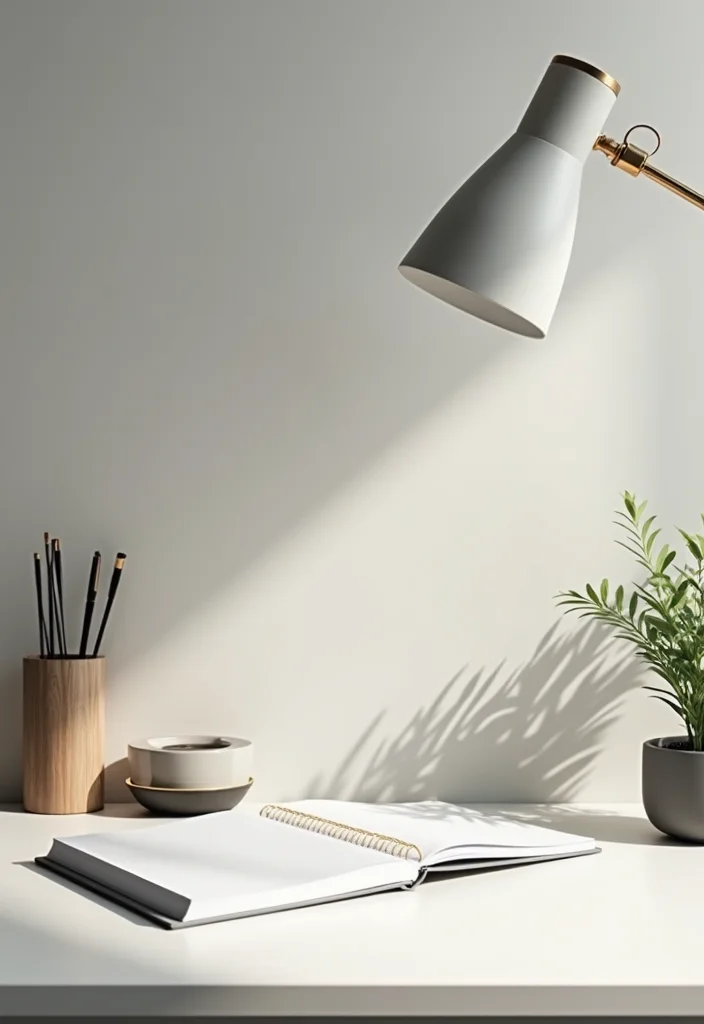 12 Office Decor Ideas for Clean Motivating Style - 1. Minimalist Desk Setup