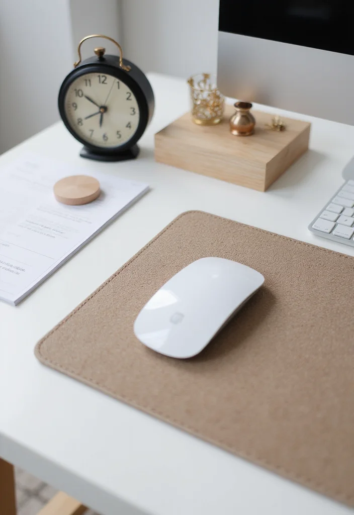 12 Office Decor Ideas for Clean Motivating Style - 6. Inspiring Desk Accessories