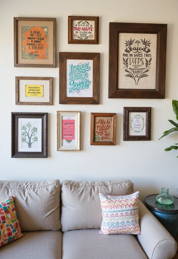 12 Office Wall Decoration Ideas for Professional Visual Interest 34 12 Office Wall Decoration Ideas for Professional Visual Interest - 4. Upcycled Frames with Inspirational Quotes