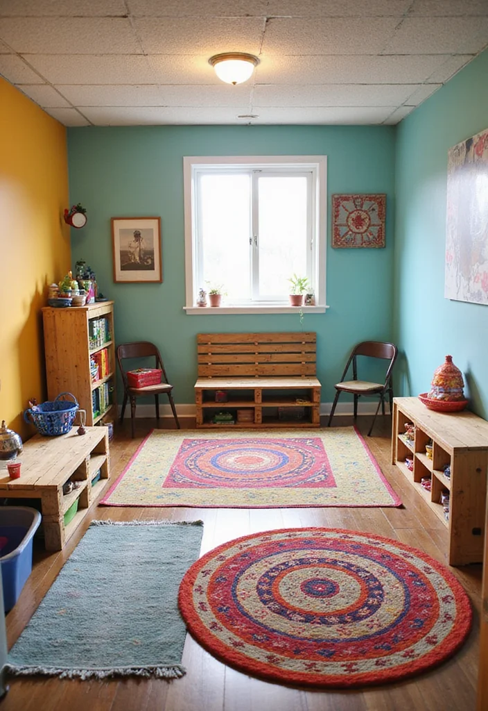 12 Unfinished Basement Ideas for Simple Budget Friendly Use - 1. Playful DIY Playroom