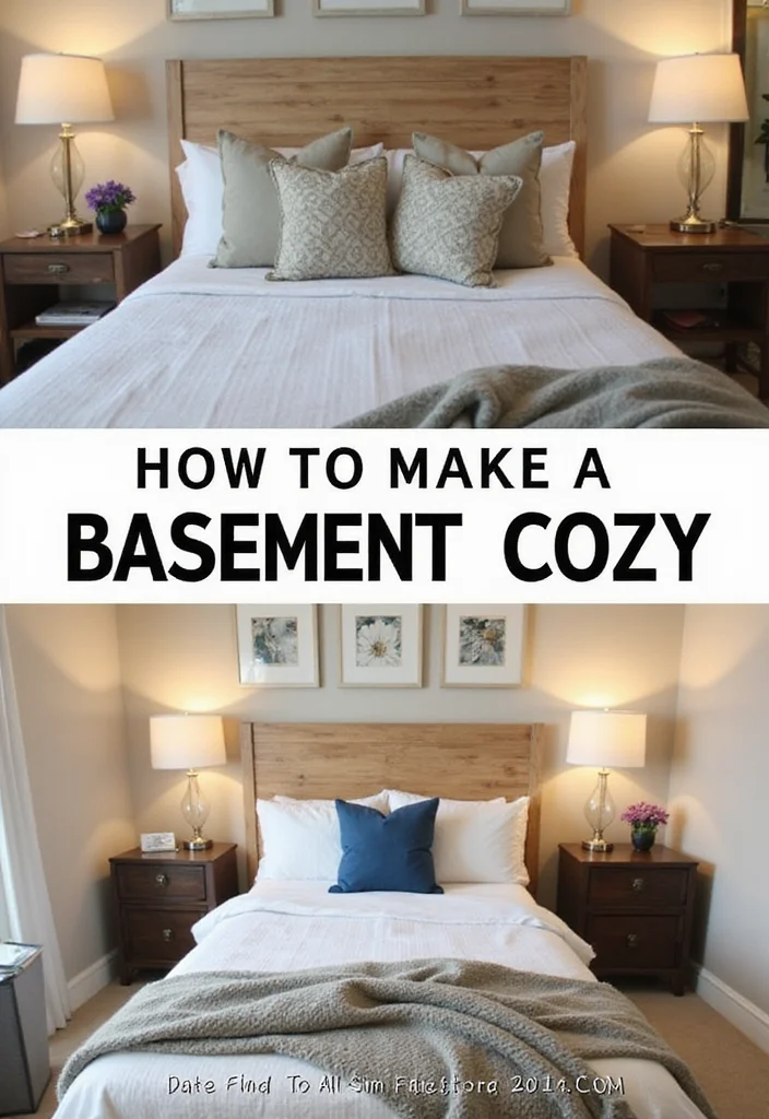 12 Unfinished Basement Ideas for Simple Budget Friendly Use - 10. Stylish Guest Room