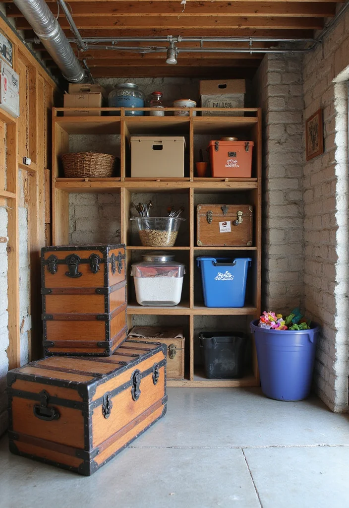12 Unfinished Basement Ideas for Simple Budget Friendly Use - 3. Creative Storage Solutions