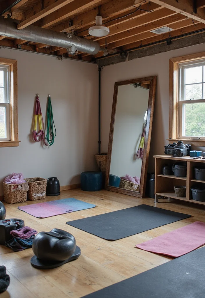 12 Unfinished Basement Ideas for Simple Budget Friendly Use - 6. Versatile Home Gym