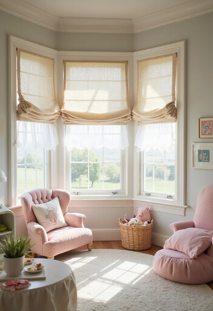 12 Window Blind and Curtain Ideas for Layered Light Control - 8. Roman Shades with Tulle Overlays