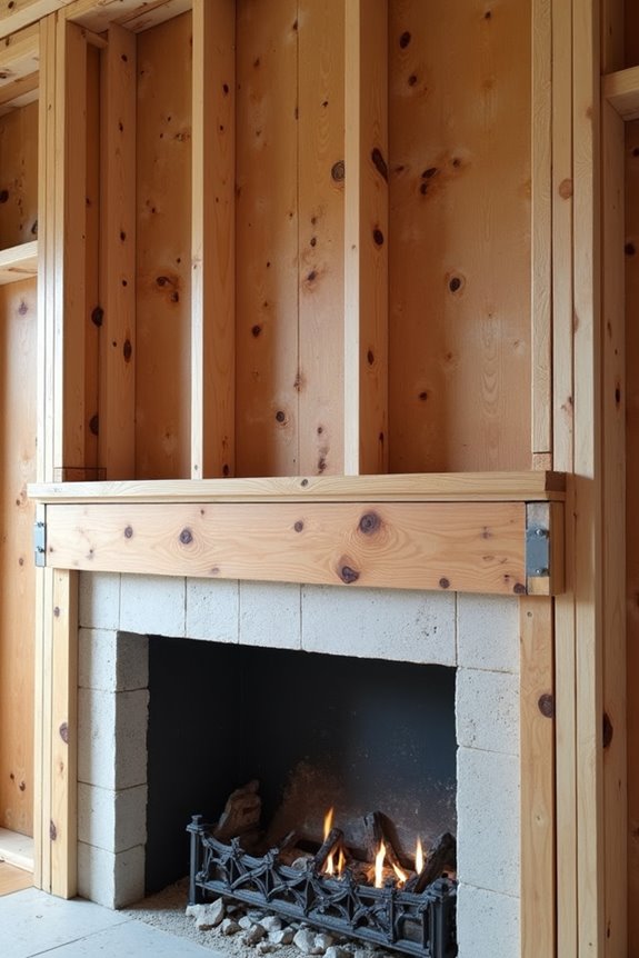 2x6s strengthen firebox headers
