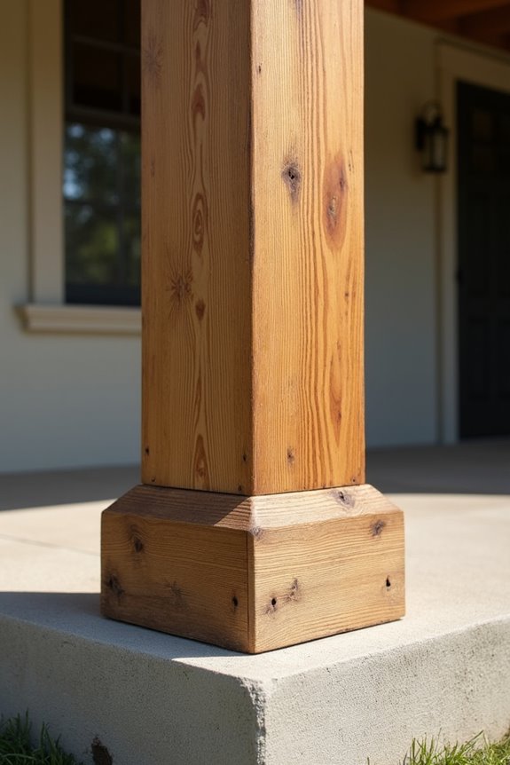 aligned fastened footed support