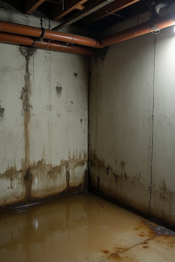 basement moisture drives entire damage