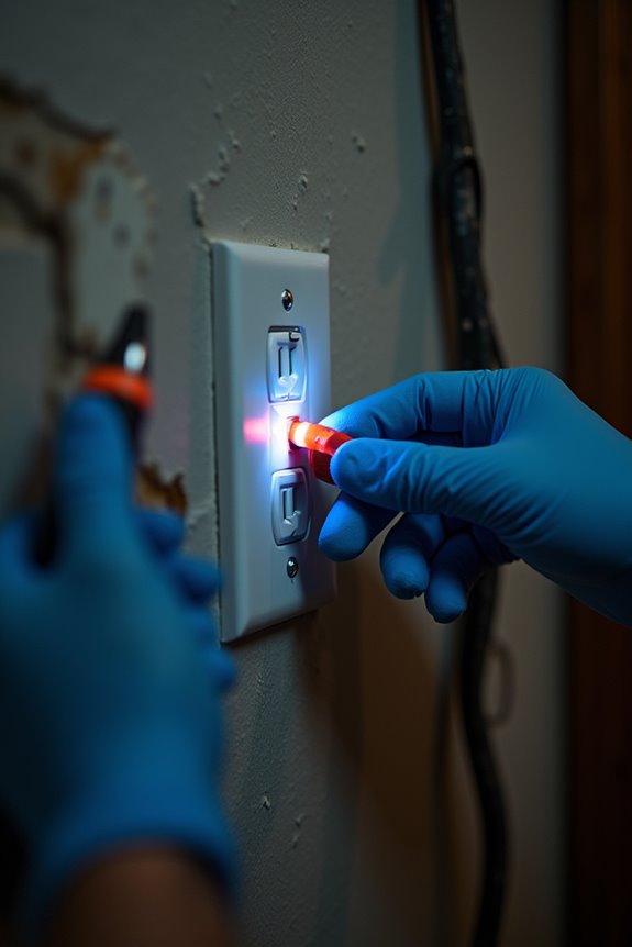 check reset test call electrician