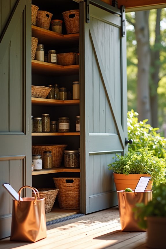 checkout steps for front porch pantry meals