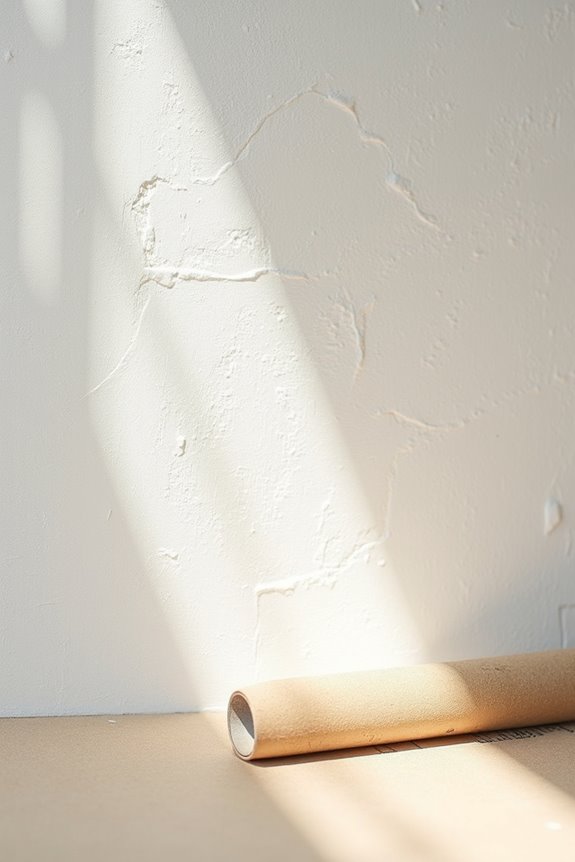 clean textured walls thoroughly first