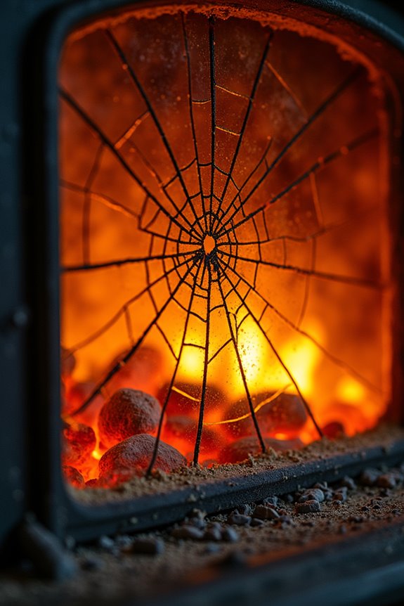 coal fires stress glass doors faster