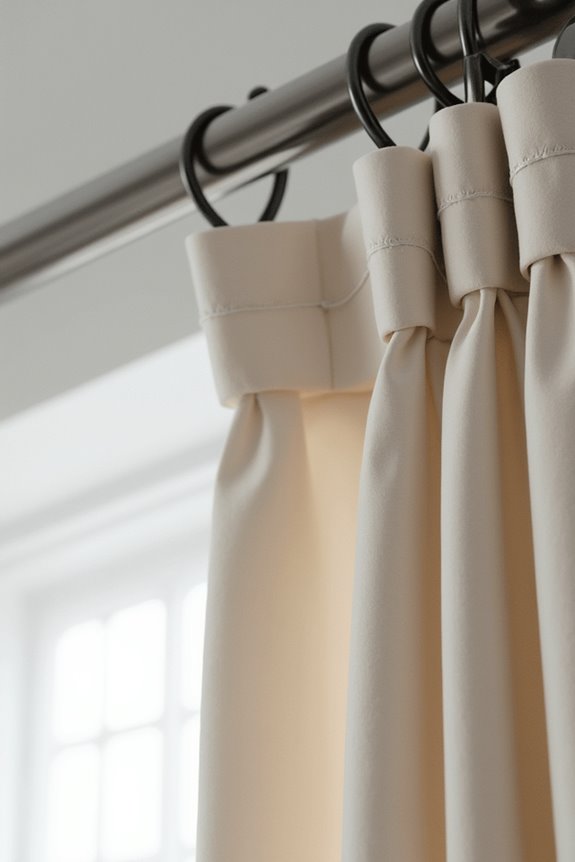 evenly weighted balanced drapery