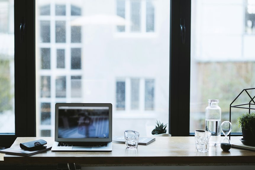 face desk toward window
