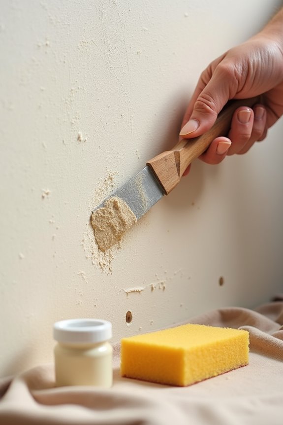 filling textured walls for wallpaper