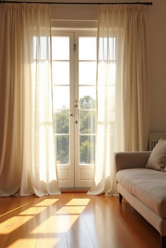 large windows cost less with curtains