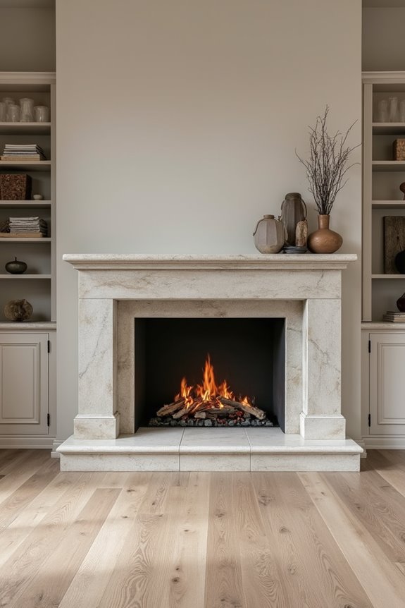 match blend or contrast fireplace design strategies