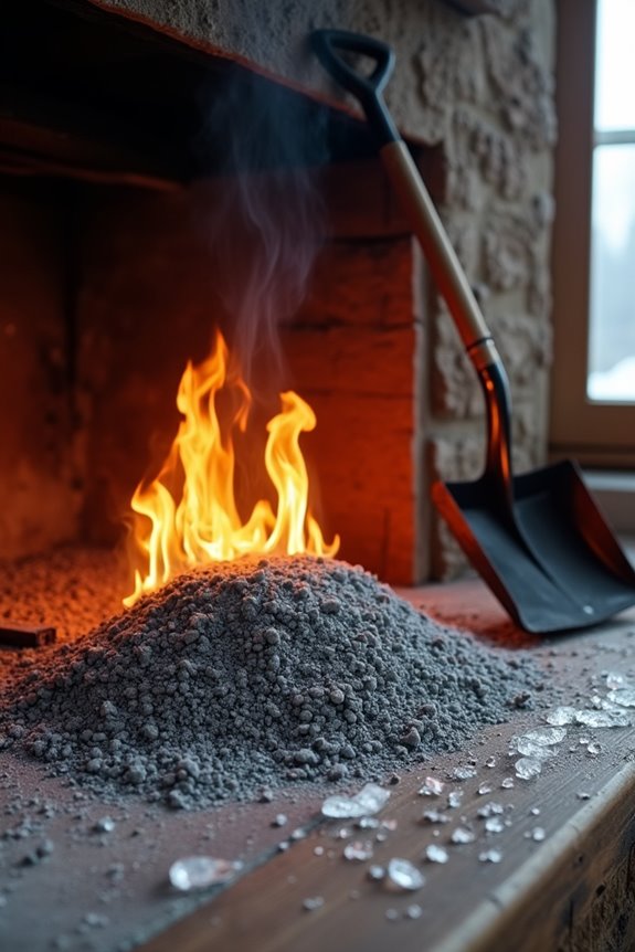 mix ash with wood shavings