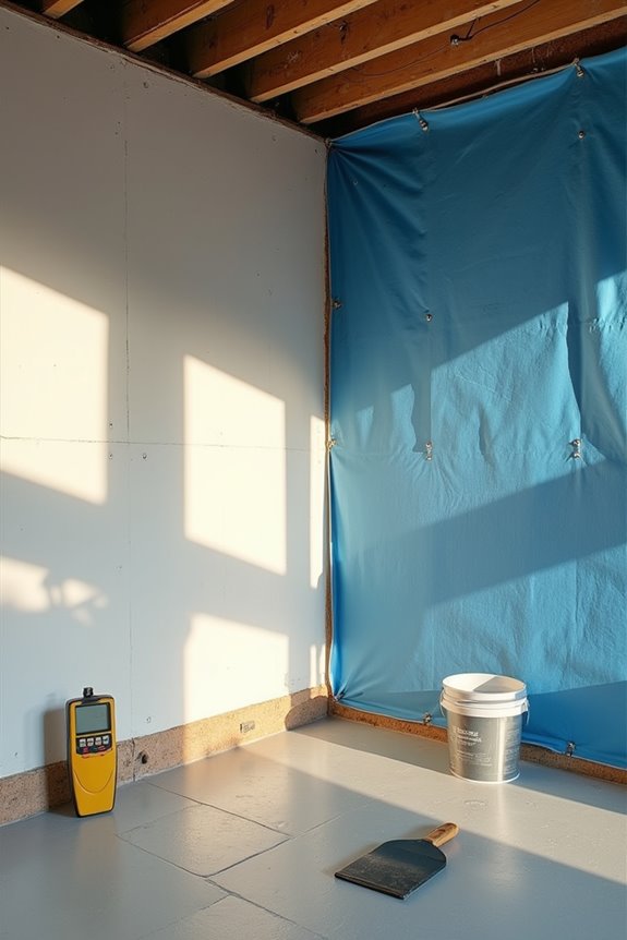 moisture assessment for waterproofing