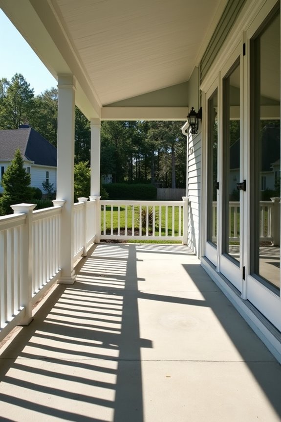 open porch slope vs concealed drainage