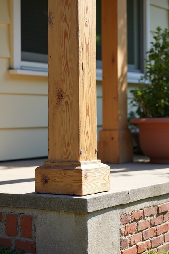 porch column structural assessment signs