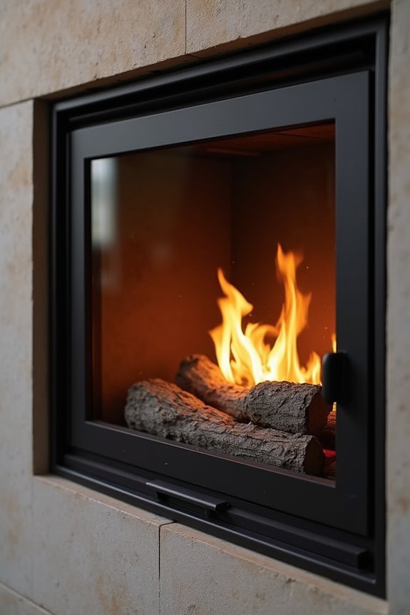 sealed glass firebox safety