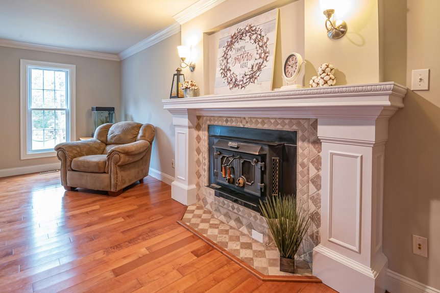 should your mantel match flooring