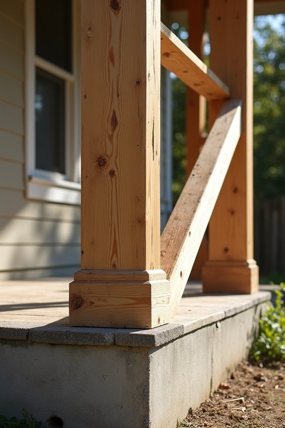 temporary porch support bracing procedure