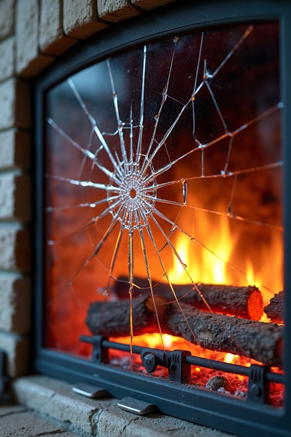 visible cracks chips discoloration thermal stress