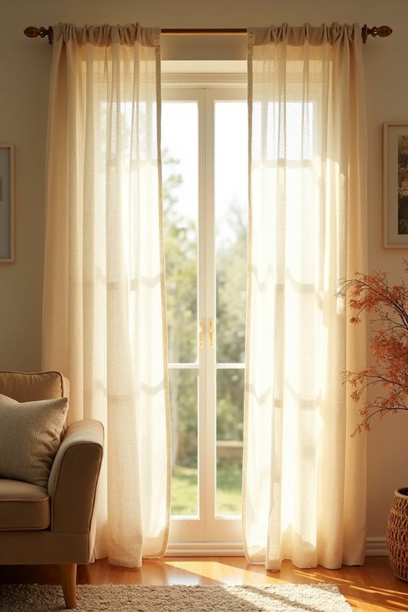 voile panels with valances